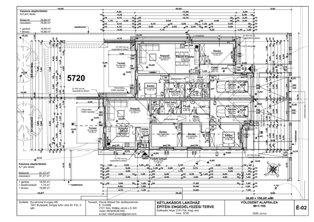 É-02 FÖLDSZINT ALAPRAJZA _ 5720 _ ENG